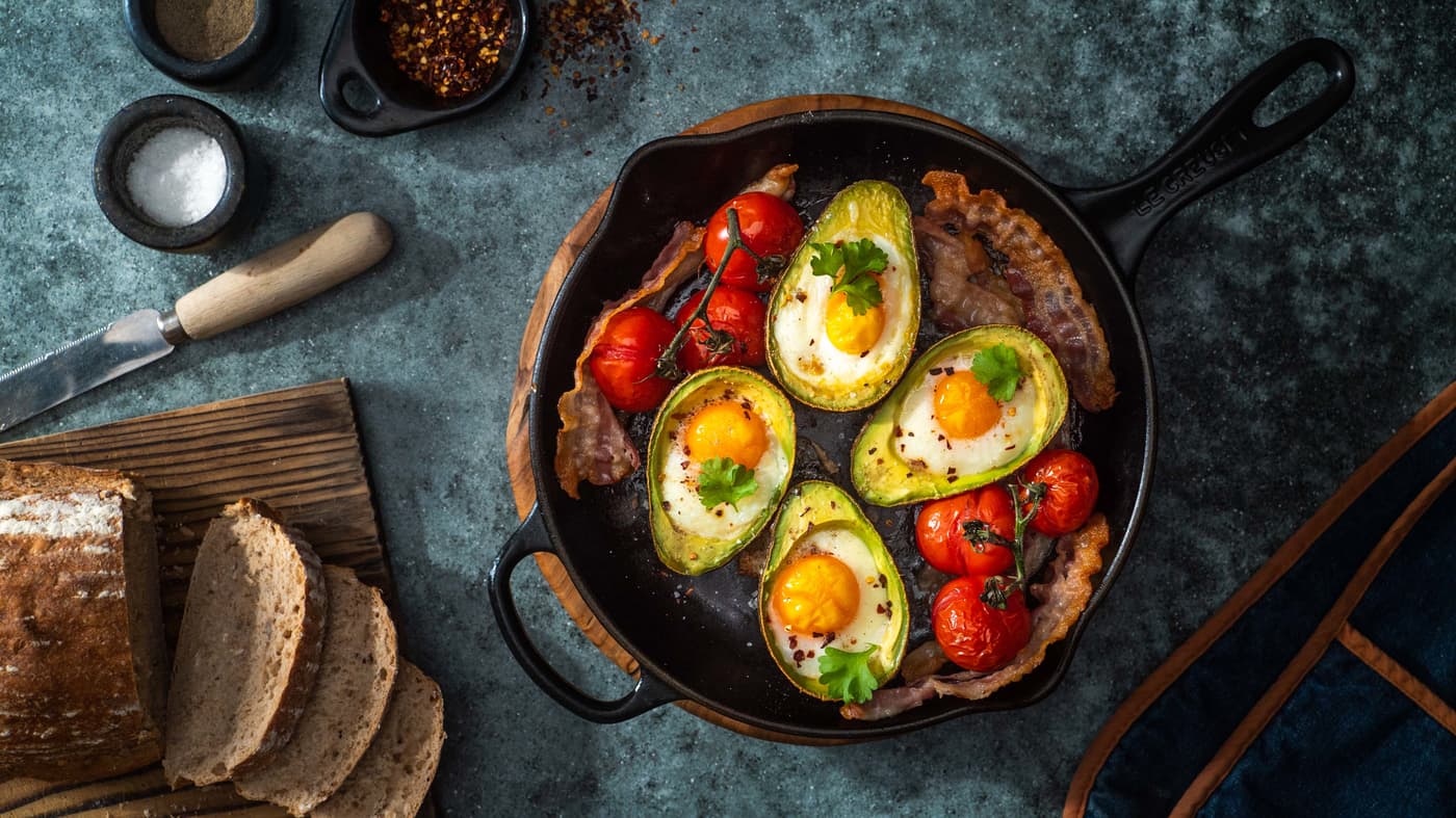 Avocado Eggs and Bacon