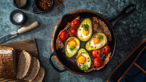 Avocado Eggs and Bacon