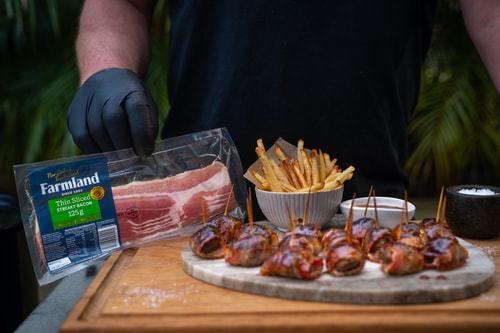BBQ Bacon-Wrapped Meatballs