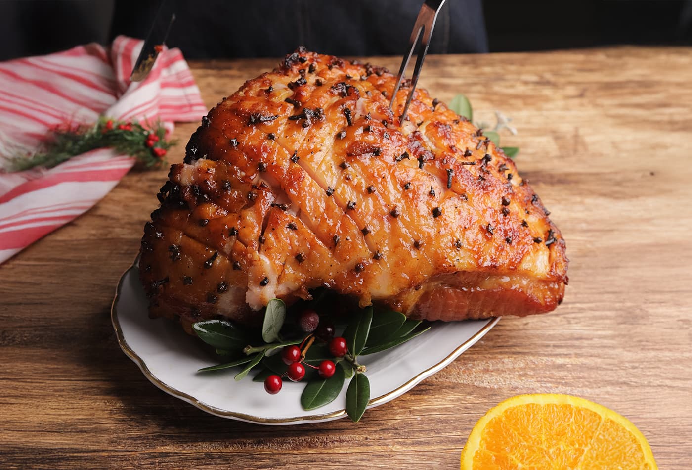 Festive Ham with Sweet Sting Honey Mustard