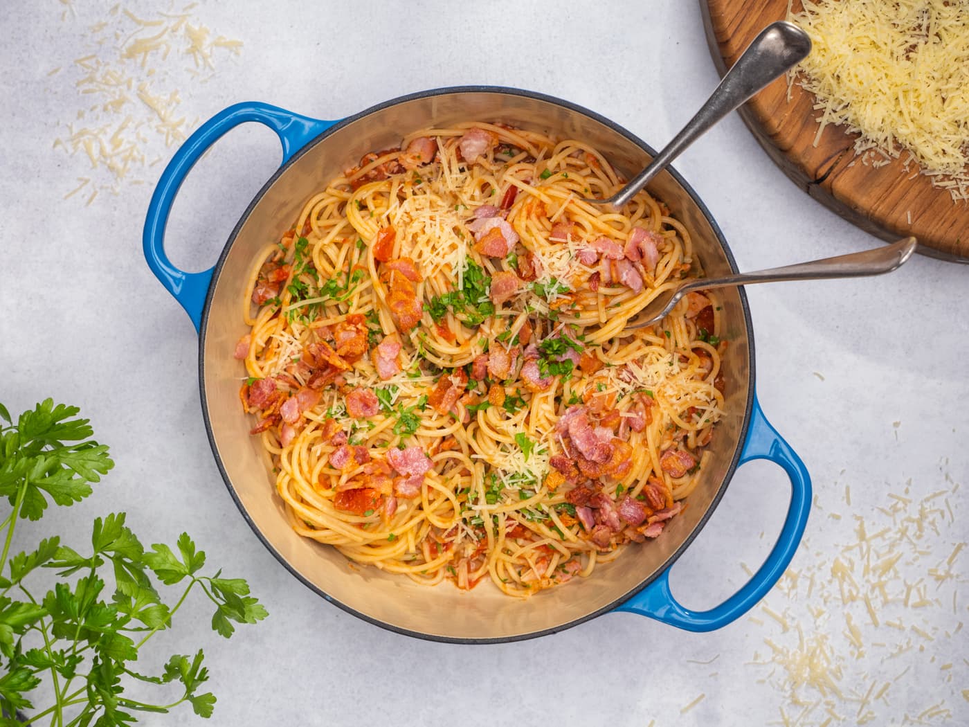 Simple Bacon and Tomato Spaghetti