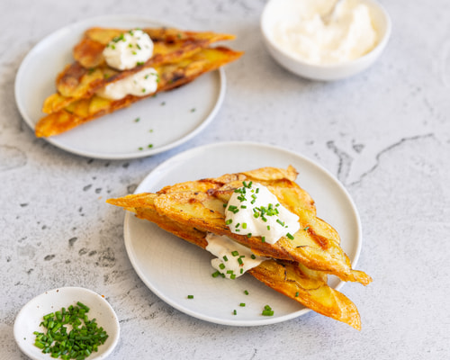 Scalloped potato and ham toasties
