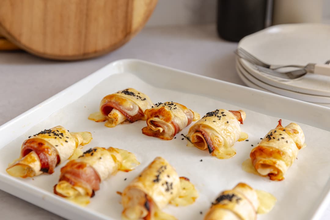 Ham & Cheese tortilla croissants