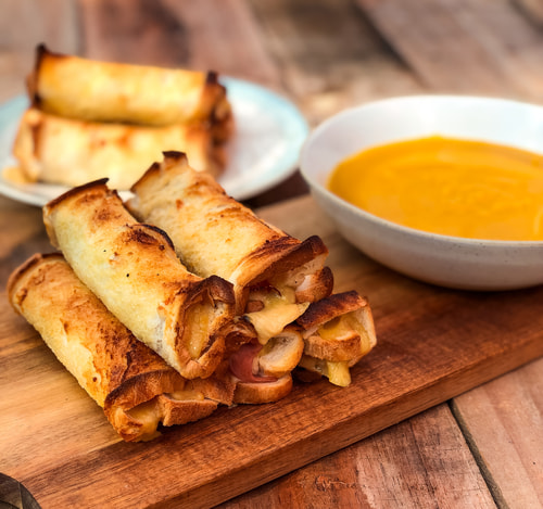 Cheese and Pastrami Rolls