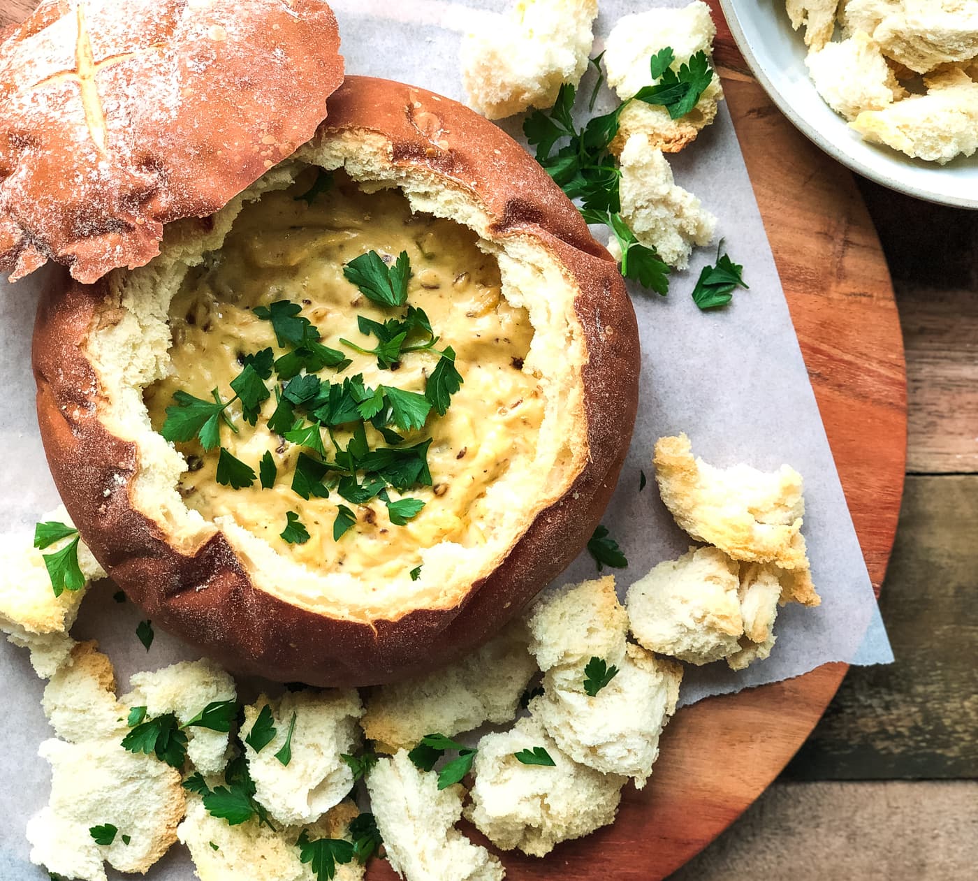 Cheese and Bacon Cob Dip